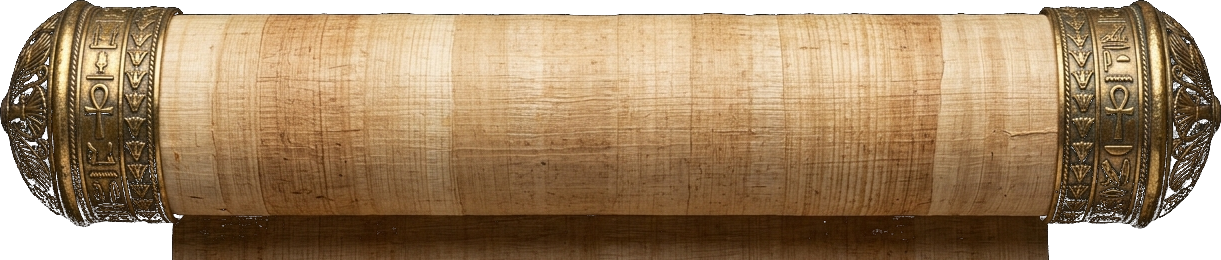 Ancient Alexandrian Papyrus Roll Top